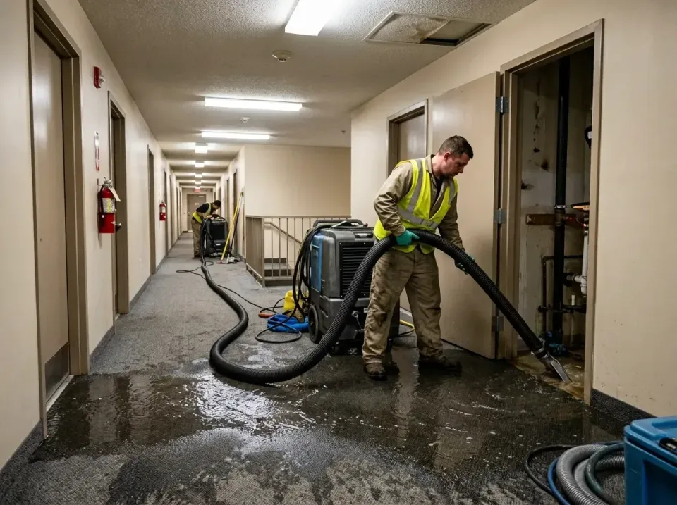 multi-unit-apartment-hallway-f-005 — frequently asked questions, Emergency Burst Pipe Water Extraction & Removal in Steilaco…